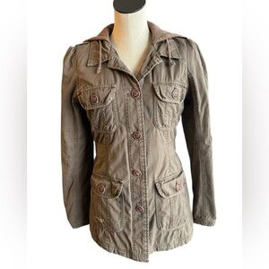 Y2K Roxy Utility Military Style Winter Coat size Medium